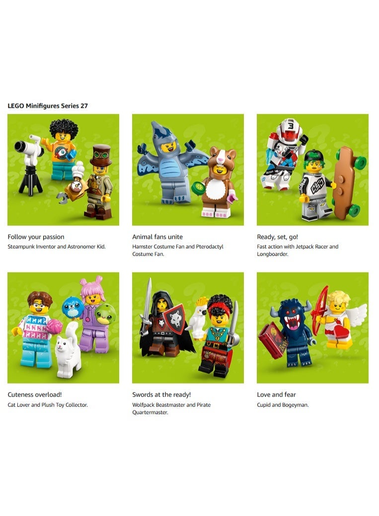 LEGO Minifigures Series 27 Mystery Box Pack Of 02 , Get 2 of 12 Collectible Figures incl. Cupid, Pterodactyl, Jetpack Racer & More - Toys for 5+ Year Old Boys and Girls 71048 - Image 3
